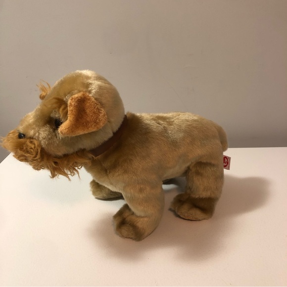 2003 Ty Beanie Buddies Schnitzel Schnauzer Dog Puppy Brown Collar 12" Plush Toy - Picture 1 of 8